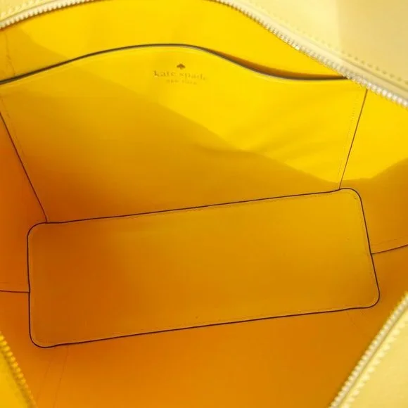 Kate Spade Large Tote Top Zip Shoulder Bag Yellow - Picture 2 of 4